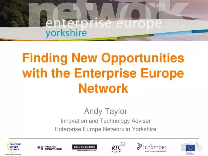 finding new opportunities with the enterprise europe network