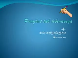 pangkat tak sebenarnya