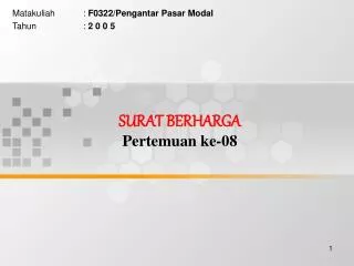 surat berharga pertemuan ke 08