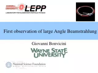 First observation of large Angle Beamstrahlung