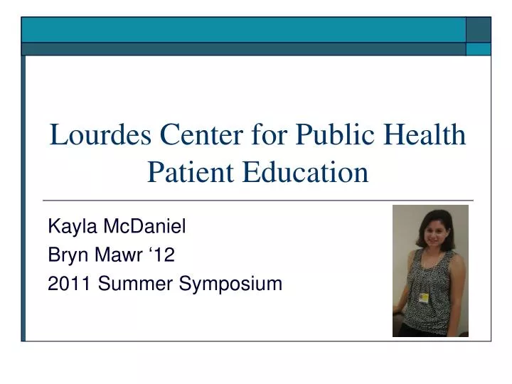 lourdes center for public health patient education