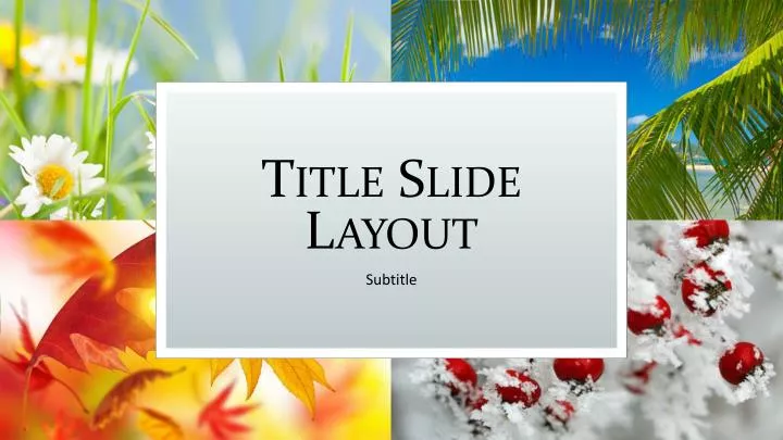 title slide layout