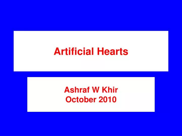 artificial hearts