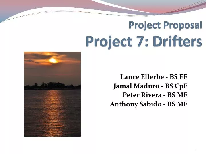 project proposal project 7 drifters