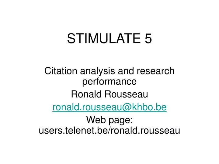 stimulate 5