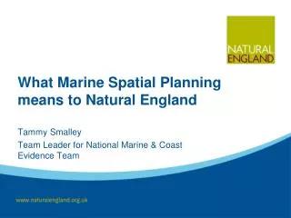 What Marine Spatial Planning means to Natural England