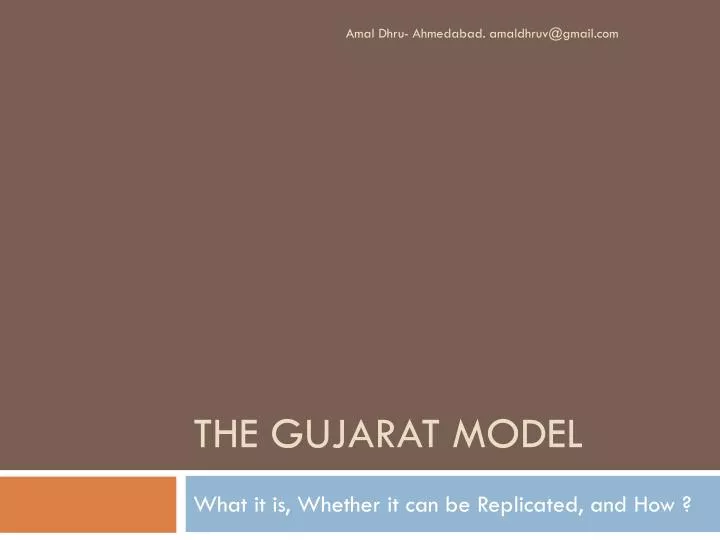 the gujarat model