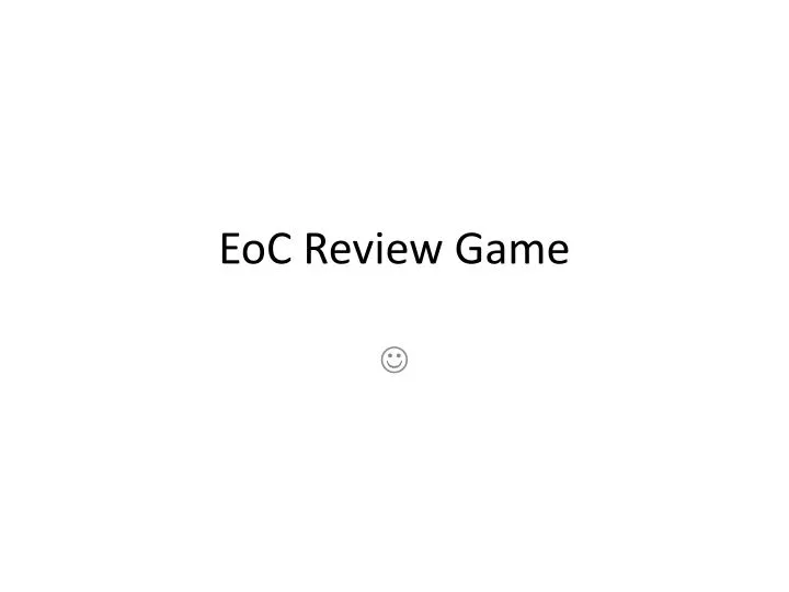 eoc review game