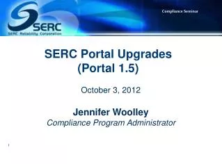 SERC Portal Upgrades (Portal 1.5)
