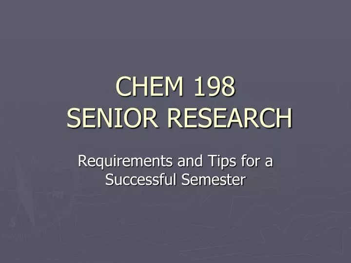 chem 198 senior research