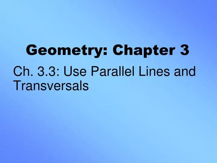geometry chapter 3