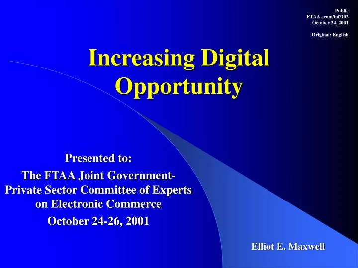 increasing digital opportunity