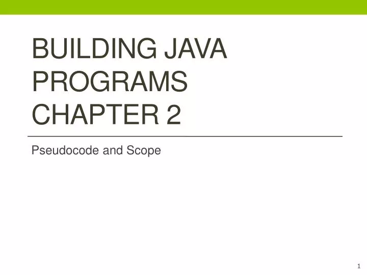 building java programs chapter 2