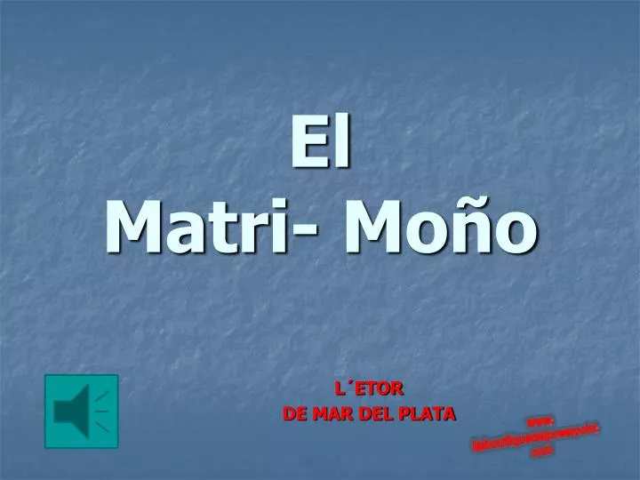 el matri mo o