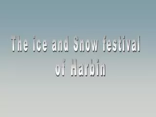 The ice and Snow festival