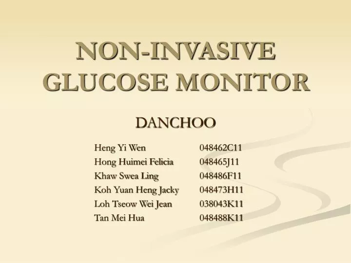 non invasive glucose monitor