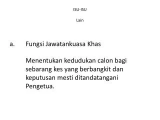 isu isu lain