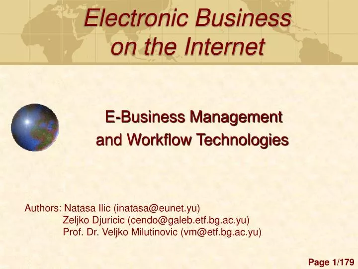 electronic business on the internet