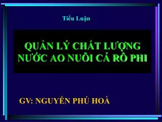qu n l ch t l ng n c ao nu i c r phi
