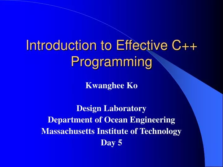 introduction to effective c programming