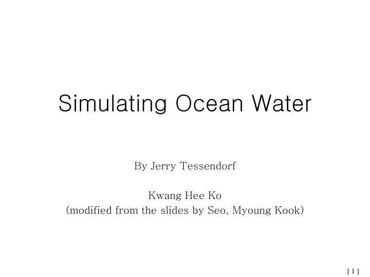 simulating ocean water