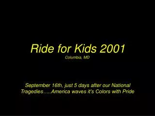 Ride for Kids 2001