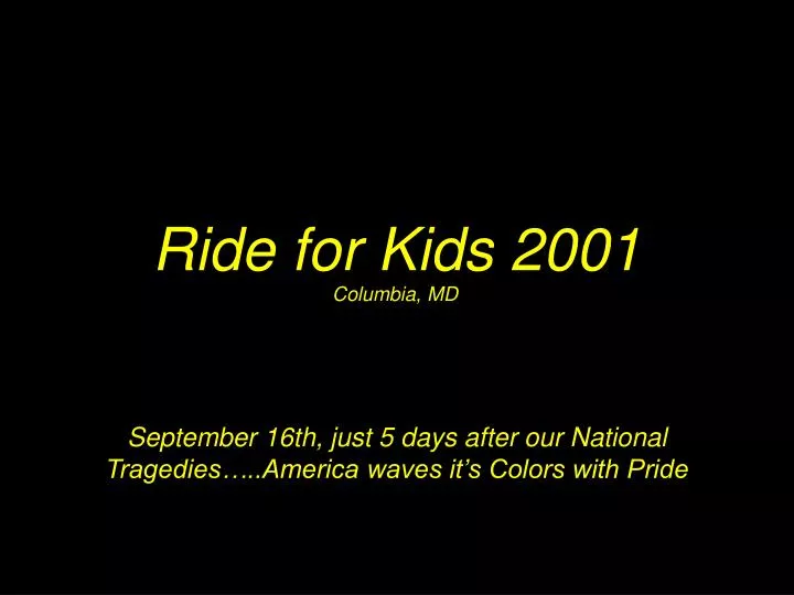 ride for kids 2001