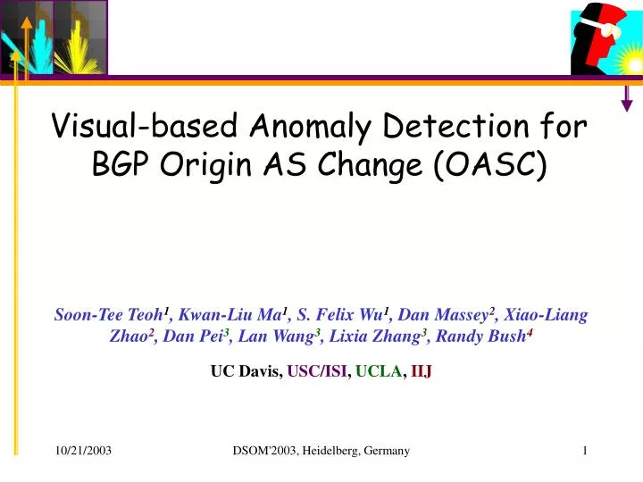 visual based anomaly detection for bgp origin as change oasc