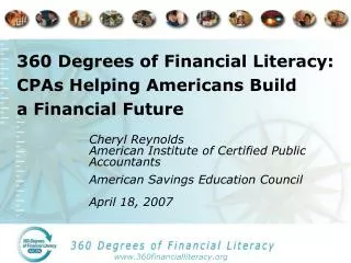 360 Degrees of Financial Literacy: CPAs Helping Americans Build a Financial Future
