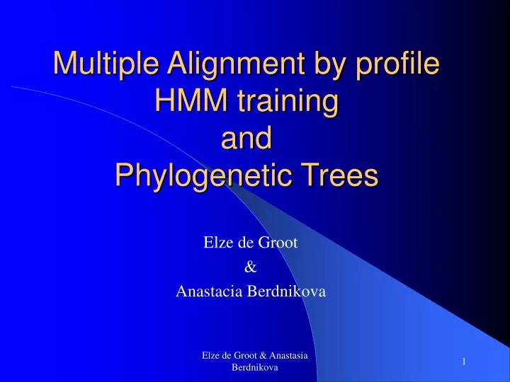 multiple alignment by profile hmm training and phylogenetic trees