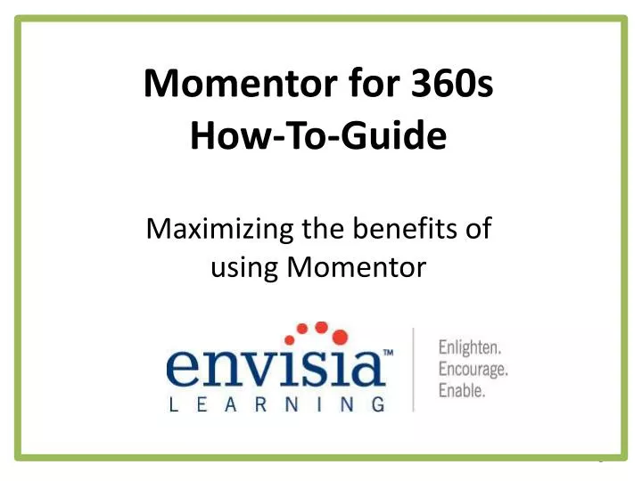 momentor for 360s how to guide