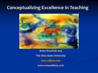 Anita Woolfolk Hoy The Ohio State University Hoy.17@osu waynekhoy