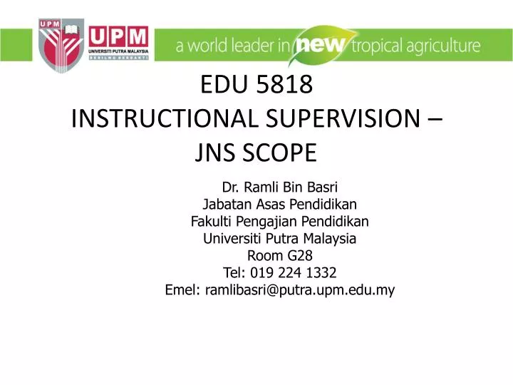 edu 5818 instructional supervision jns scope