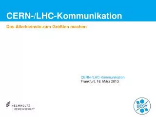 cern lhc kommunikation