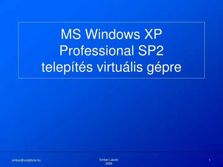 ms windows xp professional sp2 telep t s virtu lis g pre