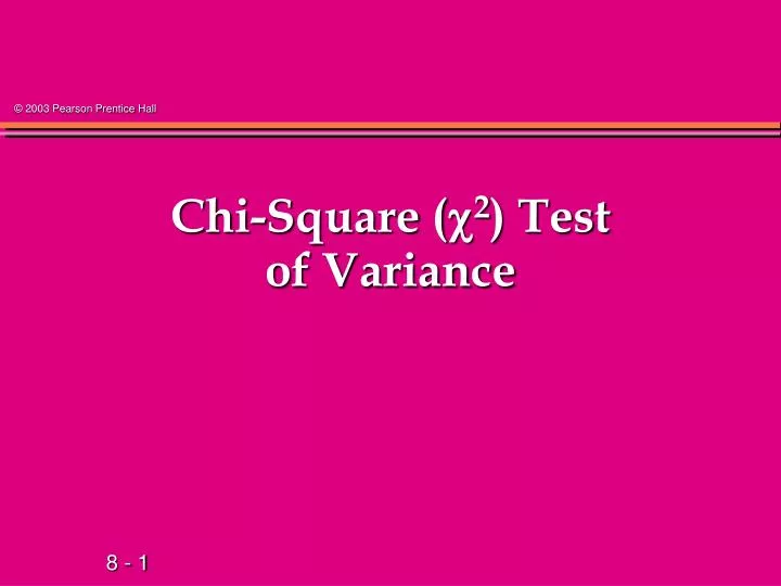 chi square 2 test of variance