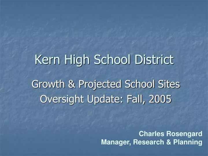 kern high school district