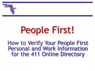 People First!