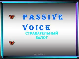 p a s s i v e v o i c e
