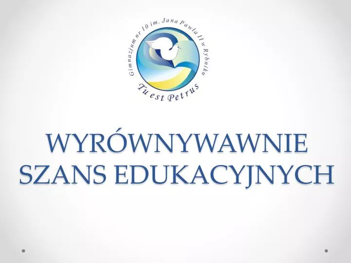 wyr wnywawnie szans edukacyjnych