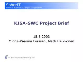KISA-SWC Project Brief
