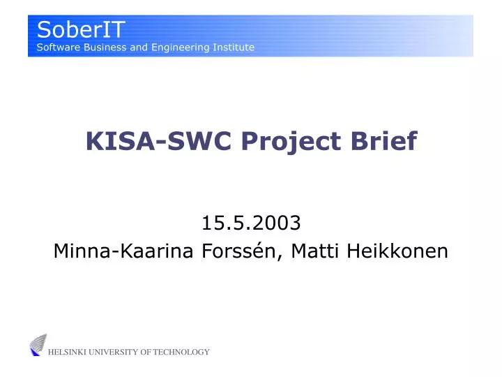kisa swc project brief