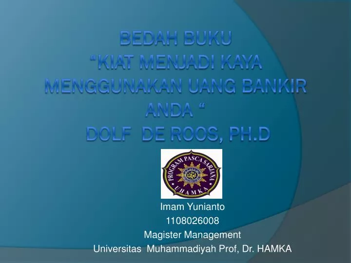 imam yunianto 1108026008 magister management universitas muhammadiyah prof dr hamka
