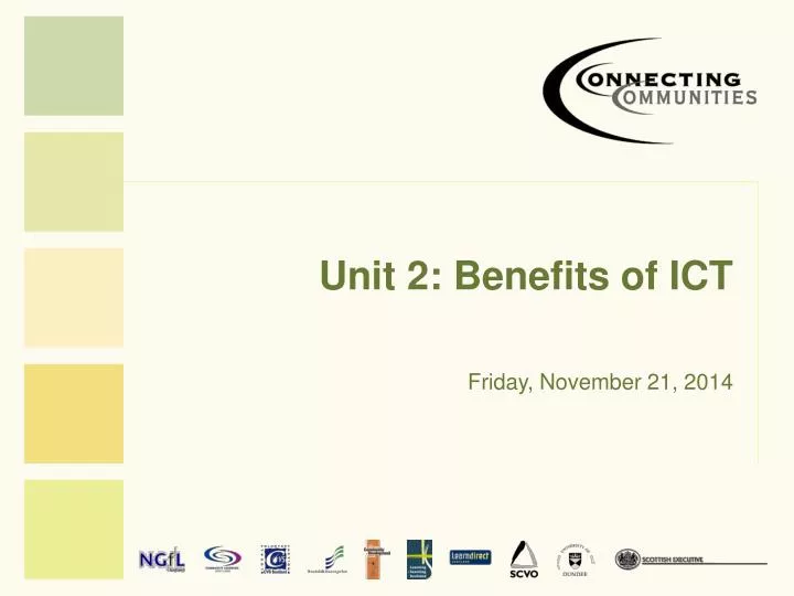 unit 2 benefits of ict