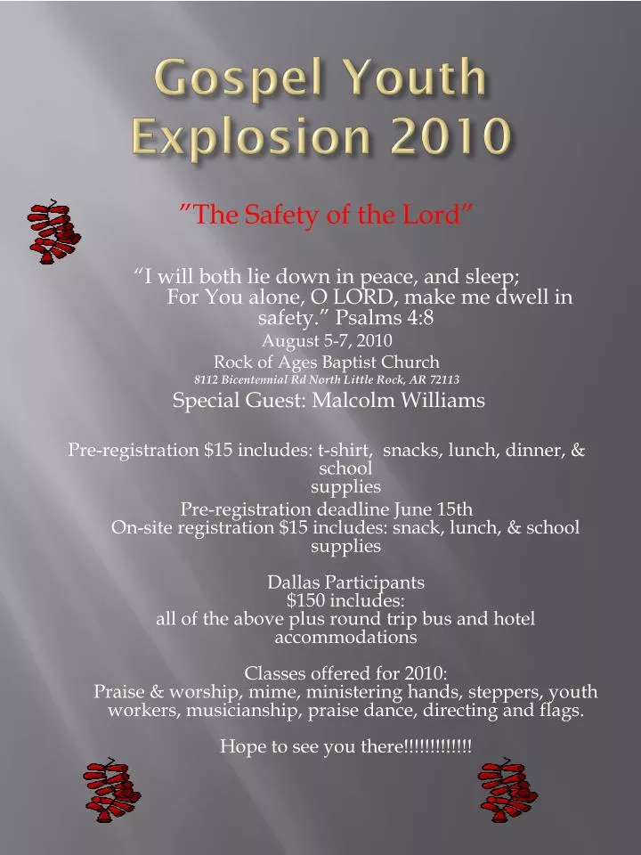 gospel youth explosion 2010