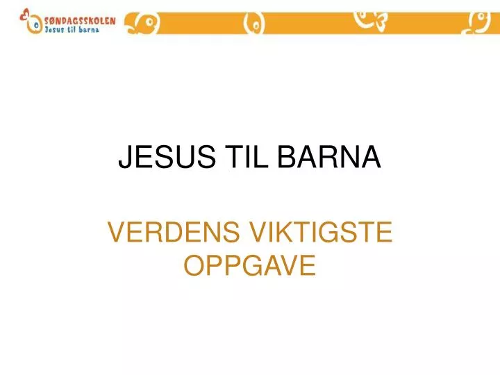 jesus til barna