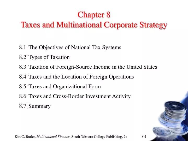chapter 8 taxes and multinational corporate strategy