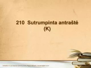 2 10 Sutrumpinta antraštė (K)