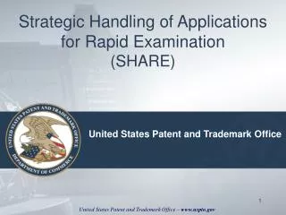 Strategic Handling of Applications for Rapid Examination (SHARE)