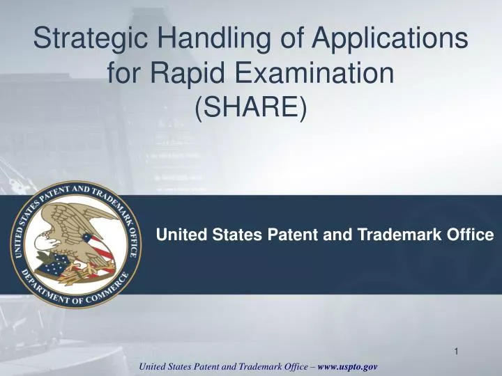strategic handling of applications for rapid examination share